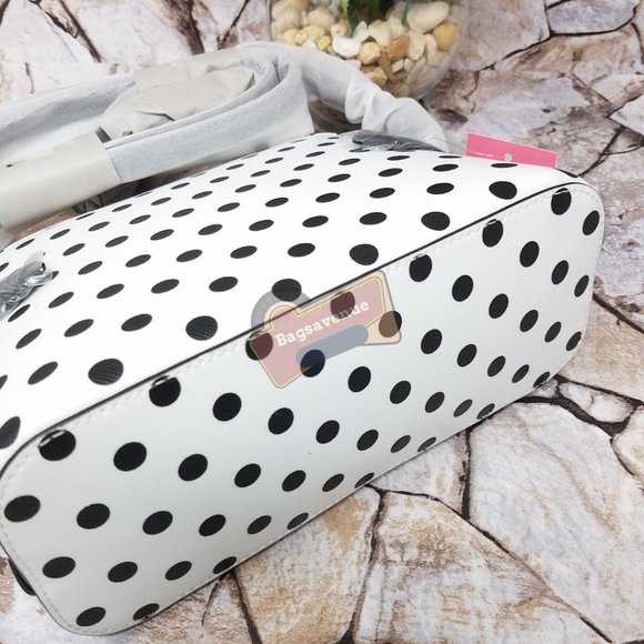 Dome Crossbody Dot Polka White Black Kate Spade - Picture 10 of 10